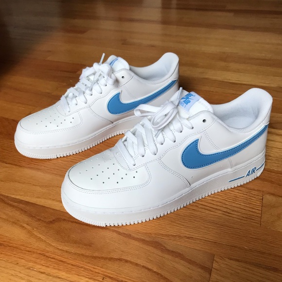 Nike Shoes | Air Force Low Gs 7 White University Blue Sz 10 | Poshmark
